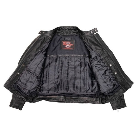 NEW Real Biker Leather Milwaukee MMC20000 Foxy Womens Jacket XL Biker Moto NWT - Picture 9 of 16